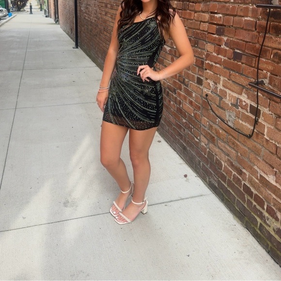 Windsor Black Dress with Silver Accents - Picture 3 of 3